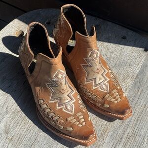 Ariat Brown and Cream Ankle Booties